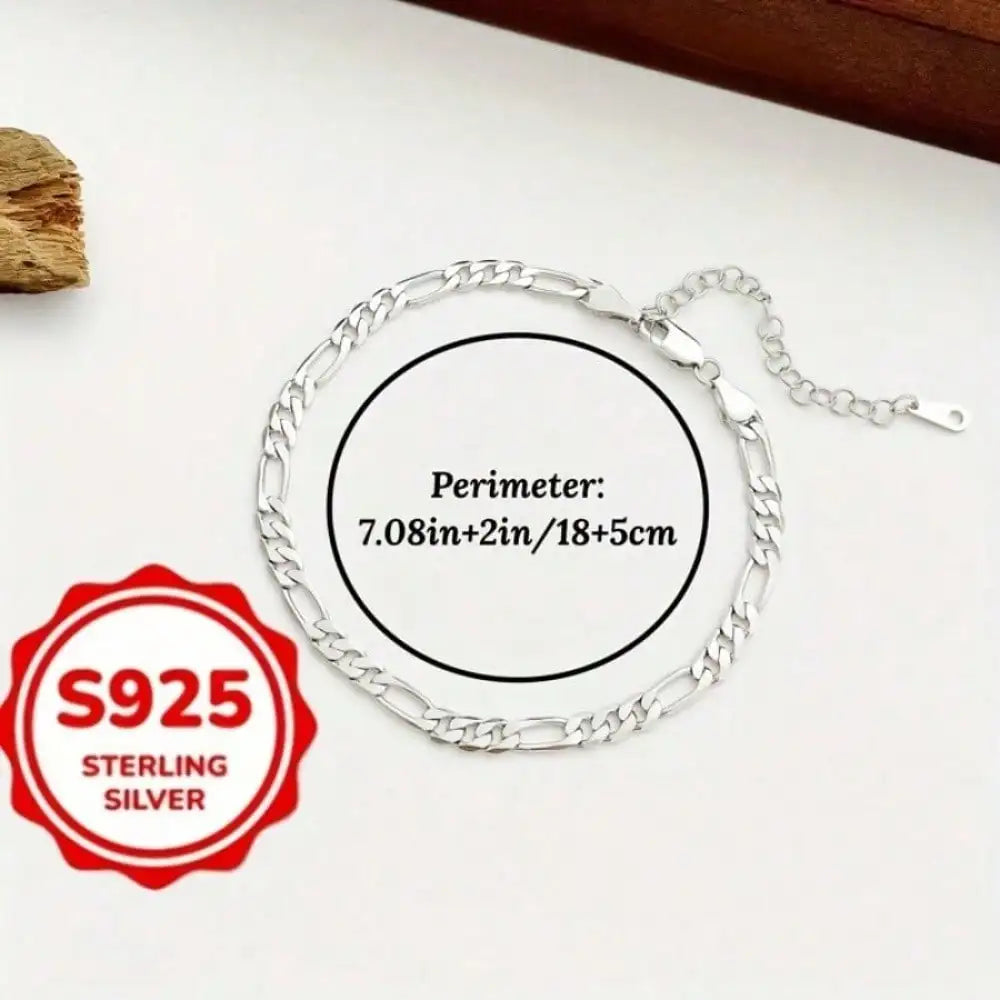 Unisex Minimalist Silver Dainty Ankle Bracelet