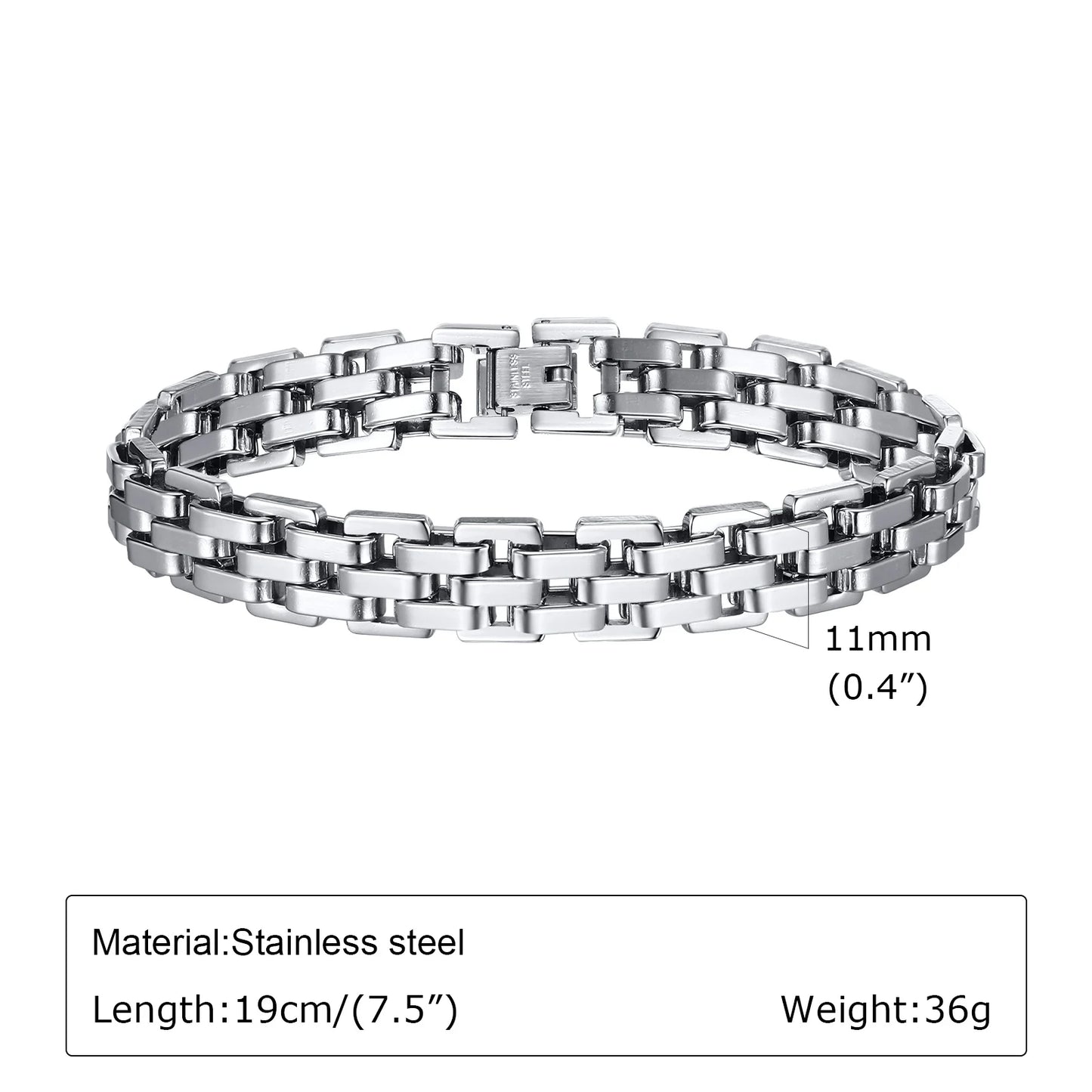Two-Tone Stainless Steel Men’s Bracelet