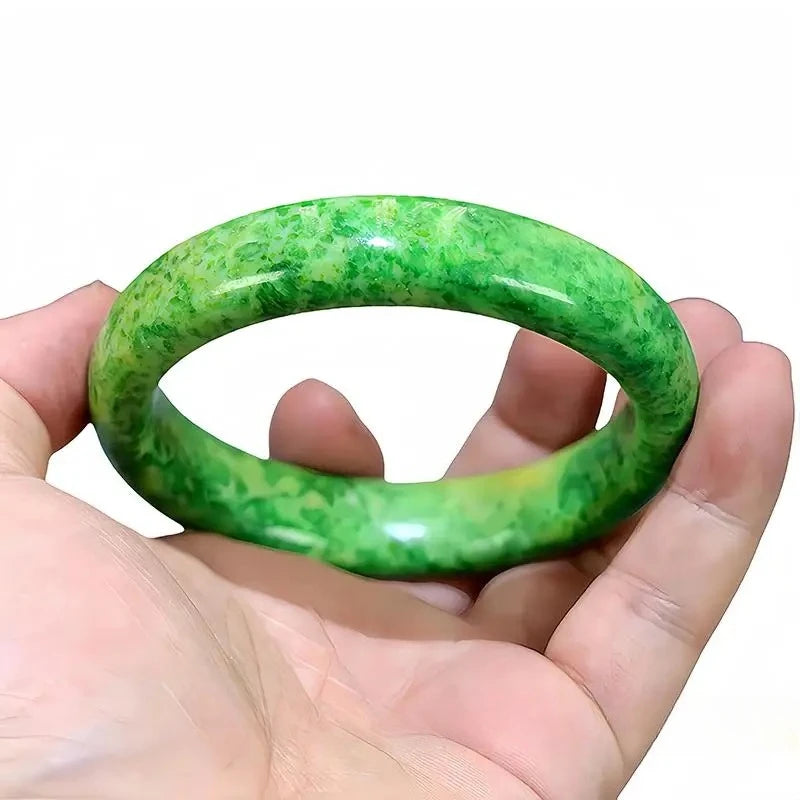 Vintage Carved Jade Bracelet Bangle