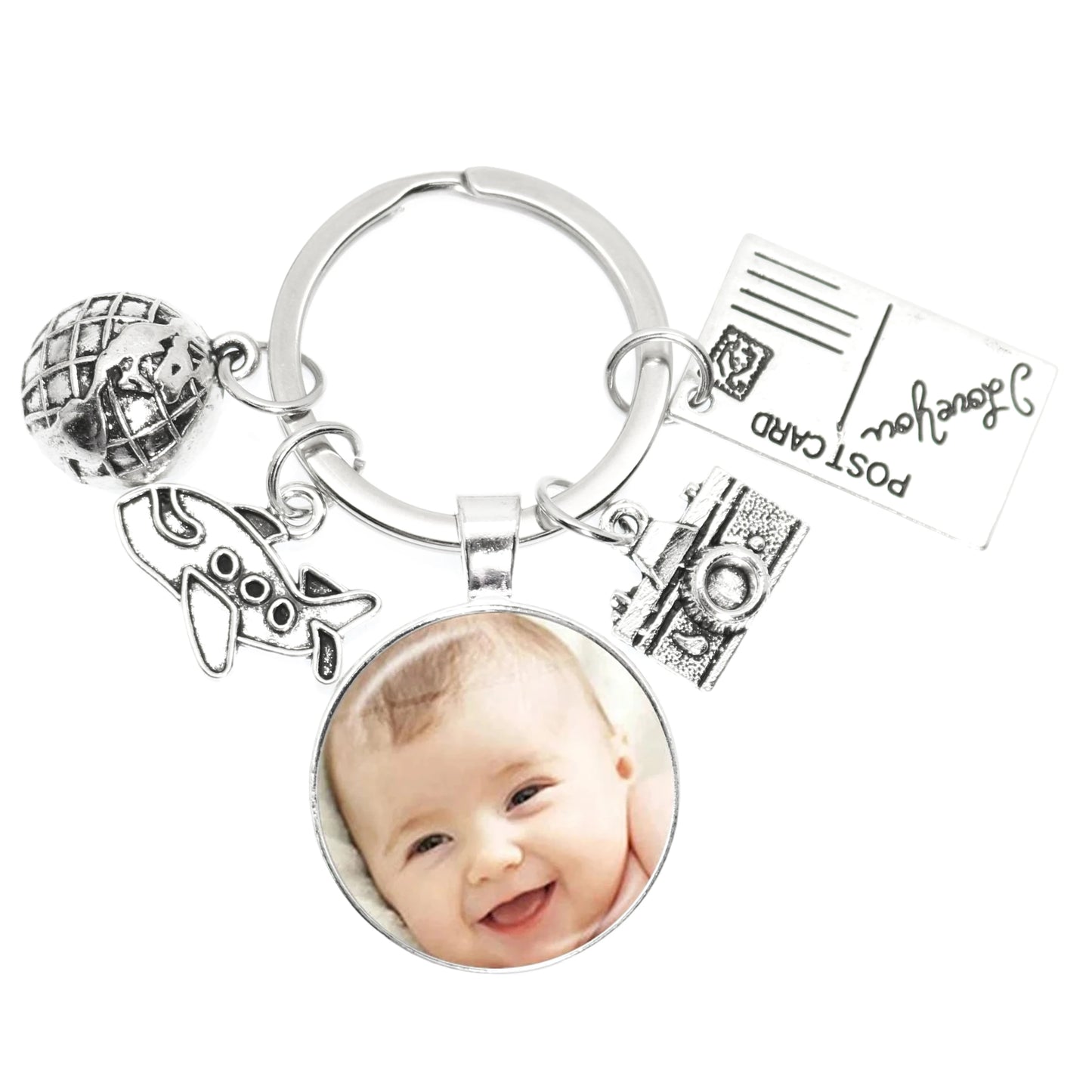 Personalized Photo Keychain – Custom Family Picture Gift for Parents & Loved Ones
