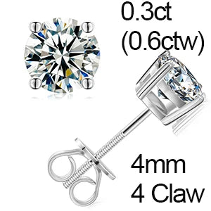 Moissanite Skeleton Cross Earrings