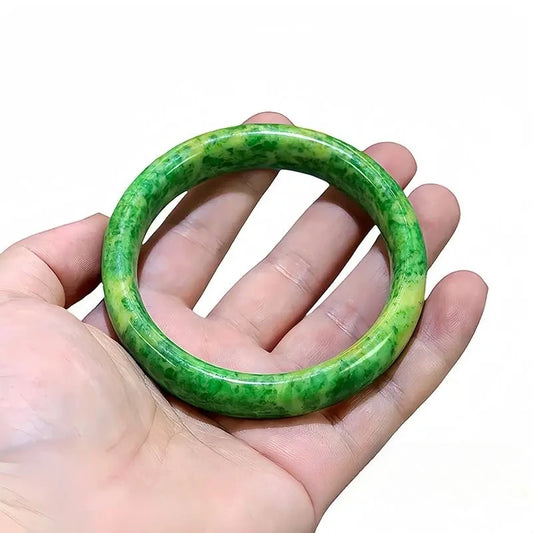 Vintage Carved Jade Bracelet Bangle