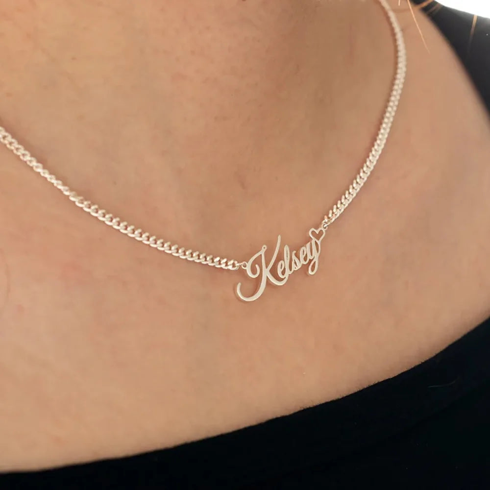 Personalized Love Name Necklace – Custom Cuban Chain Jewelry