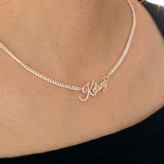 Personalized Love Name Necklace – Custom Cuban Chain Jewelry