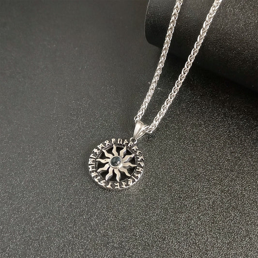 Vintage Sunflower Projection Necklace Custom Photo Pendant