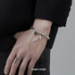 Retro Black Star Titanium Steel Bracelet – Trendy Hip Hop Unisex Jewelry
