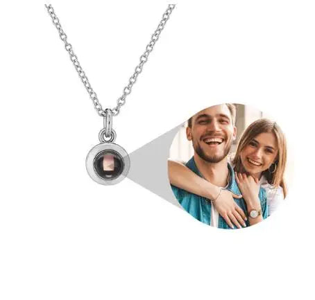 Custom Heart Projection Necklace – Personalized Photo Memory Gift