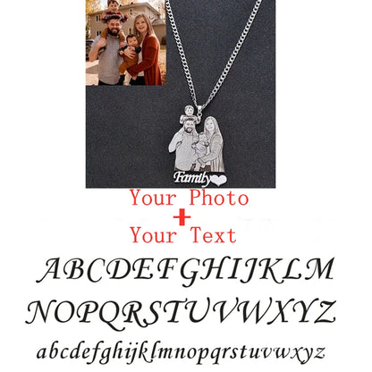 Engraved Personalized Stainless Steel Photo Necklace