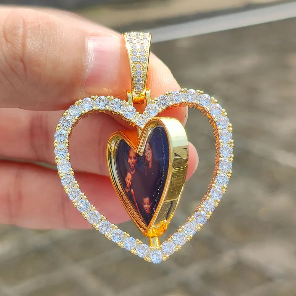 Heart Picture Pendant Necklace