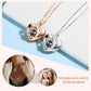Custom Pet Paw Photo Projection Necklace