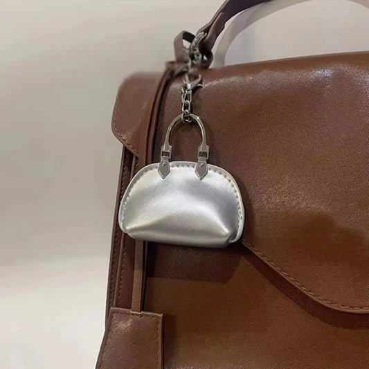 Mini PU Leather Handbag Keychain Pendant