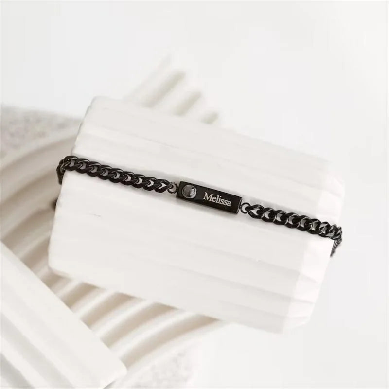 Personalized Stainless Steel Photo Projection Bracelet