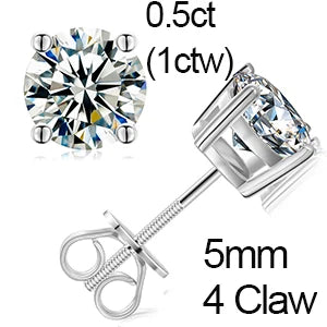 Moissanite Skeleton Cross Earrings