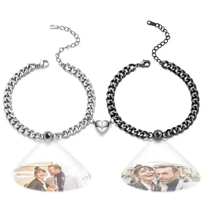 Personalized Photo Projection Couple Bracelet Set (2PCS)