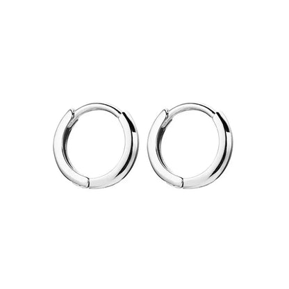 2pcs Gold Color Tiny Hoop Earrings for Women & Men