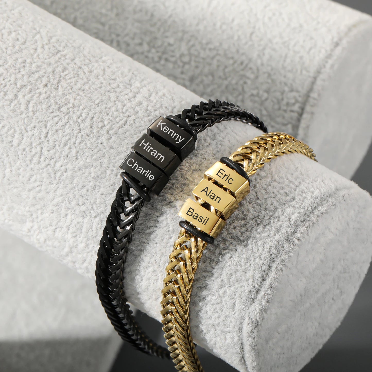 Personalized Stainless Steel Name Bracelet for Dad