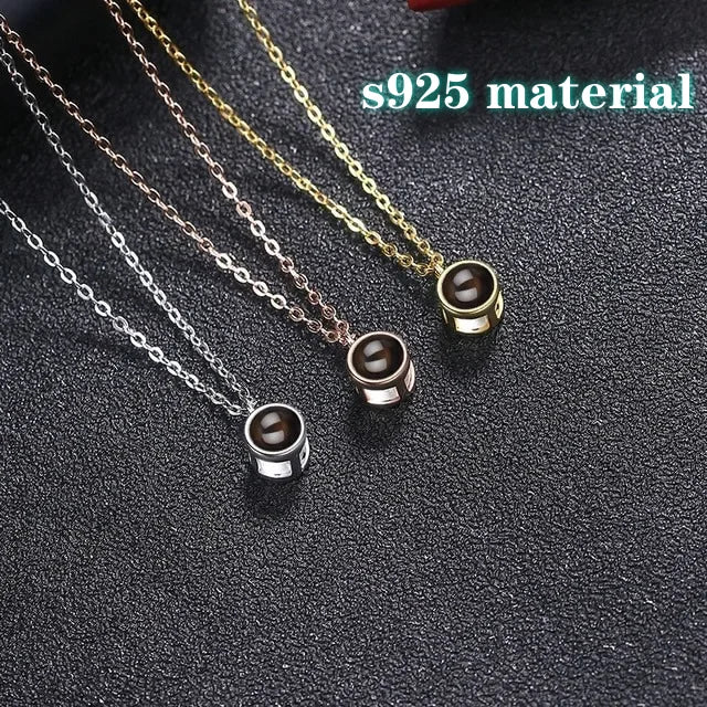 Custom Heart Projection Necklace – Personalized Photo Memory Gift