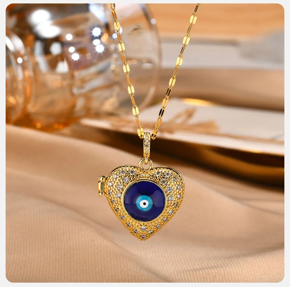 Stainless Steel Chain Heart Picture Custom Pendent Necklace