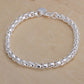 Fine 925 Sterling Silver Solid Chain Bracelet