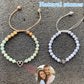 Custom Projection Photo Bracelet 6mm Natural Stone Circle Pendant