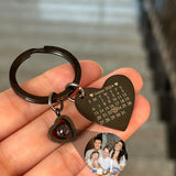 Personalized Heart Photo Projection Keychain
