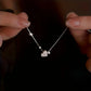 Korea Ins Shiny Inlaid Zirconia Double Love Pendant Necklace