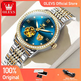 Elegant Women’s Automatic Hollow Flower Dial Watch Set
