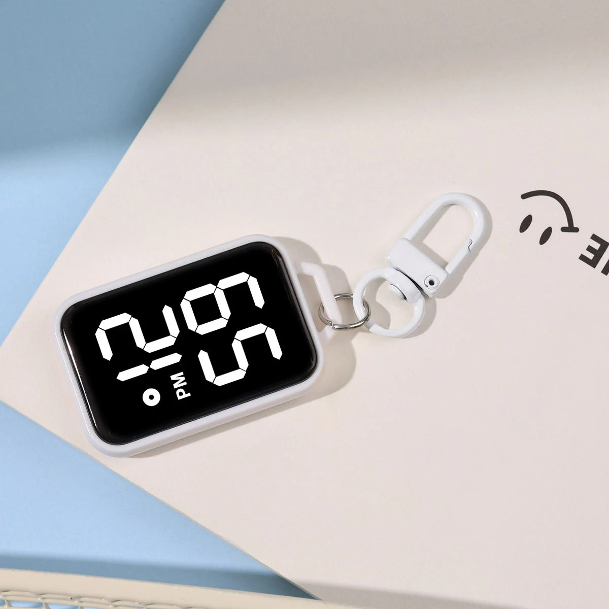 LED Digital Keychain Pocket Watch