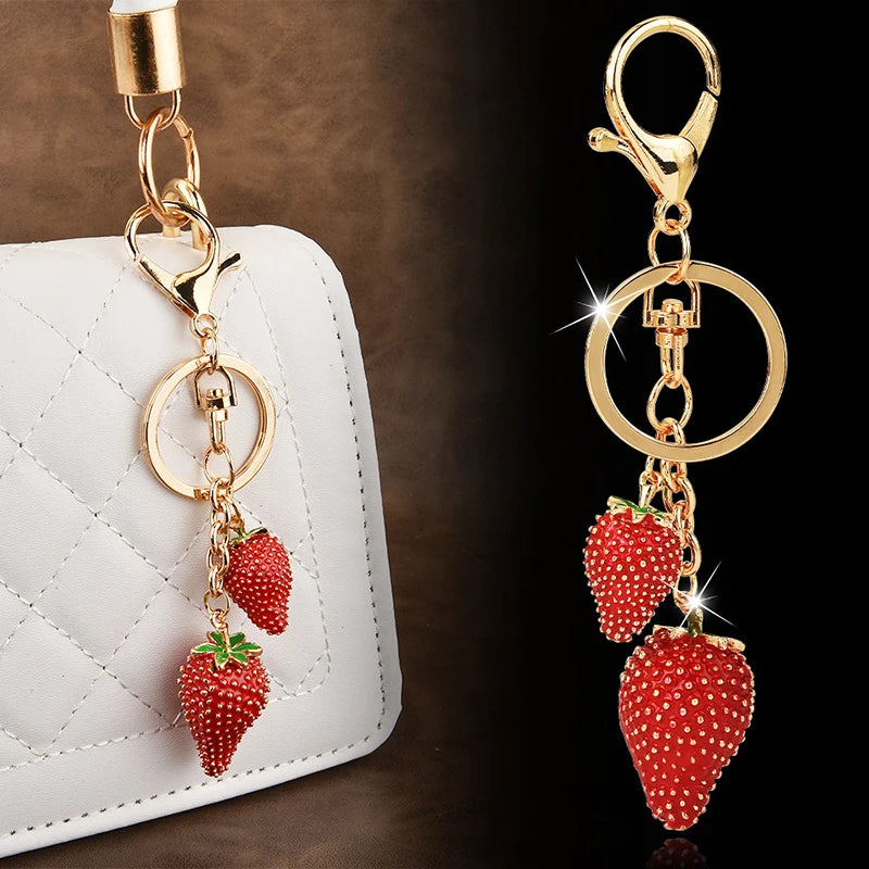 Cute Strawberry Keychain