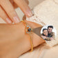 18K Gold Personalized Projection Bracelet  Custom Photo Love Bracelet for Women