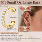 9Pcs 14K Gold Plated Non-Piercing Ear Cuff Set