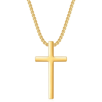 Waterproof Stainless Steel Cross Necklace for Men and Women