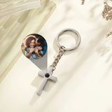 Customized Photo Projection Cross Keychain