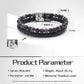 Personalize Men Photo Bracelets with Beads 2 Names