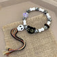 Fashion Luminous Beads Couple Bracelets with Glow-In-The-Dark Cat Charm