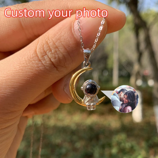 Custom Heart Projection Necklace – Personalized Photo Memory Gift