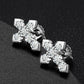 Moissanite Skeleton Cross Earrings