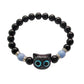 Fashion Luminous Beads Couple Bracelets with Glow-In-The-Dark Cat Charm