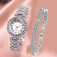 Luxury Rhinestone Bracelet Watch Set for Women