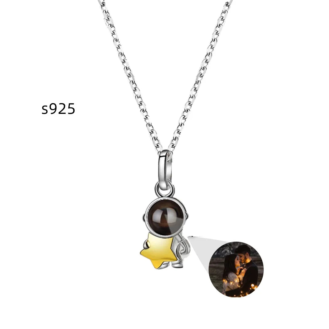 Custom Heart Projection Necklace – Personalized Photo Memory Gift