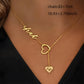 Personalized Couple Heartbeat Name Necklace – Custom Y-Shaped Chain Jewelry