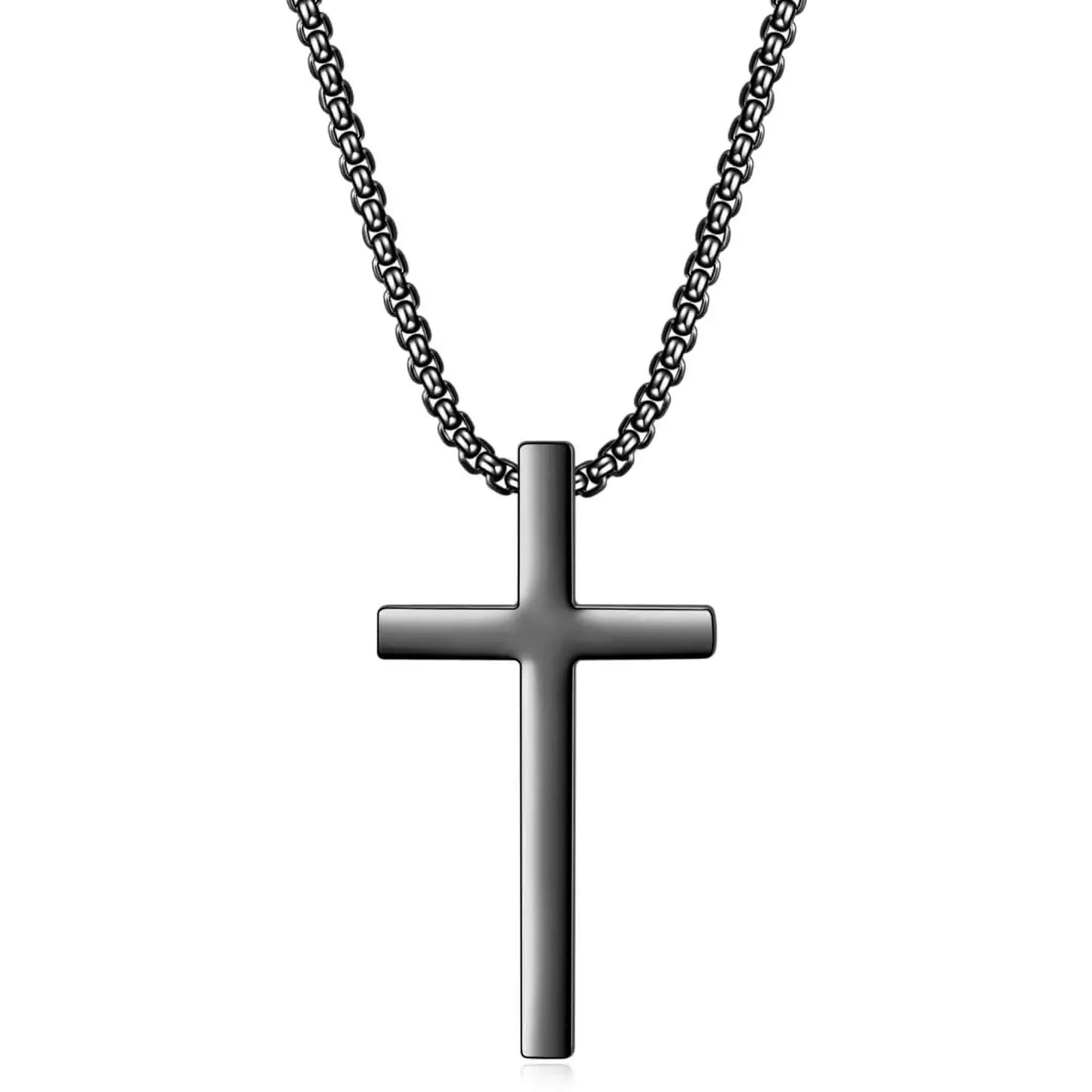 Waterproof Stainless Steel Cross Necklace for Men and Women