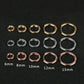 2pcs Gold Color Tiny Hoop Earrings for Women & Men