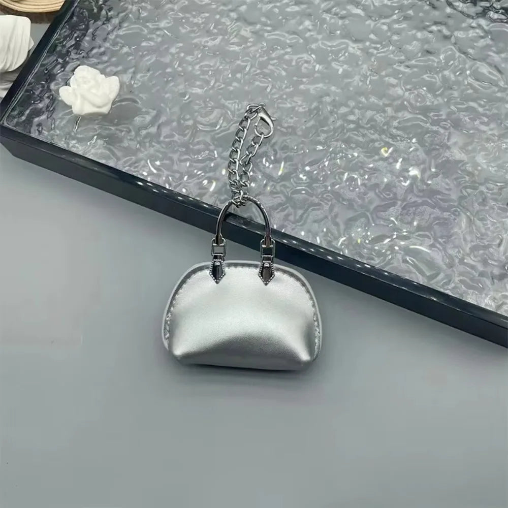 Mini PU Leather Handbag Keychain Pendant