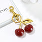 Cute Red Cherry Keychain