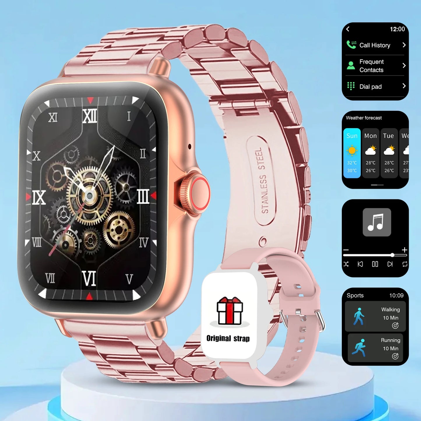 Multi-Sport Smartwatch with Custom Wallpaper