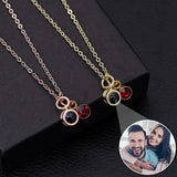 Birthstone Jewelry Custom Photo Projection Necklace Stainless Steel