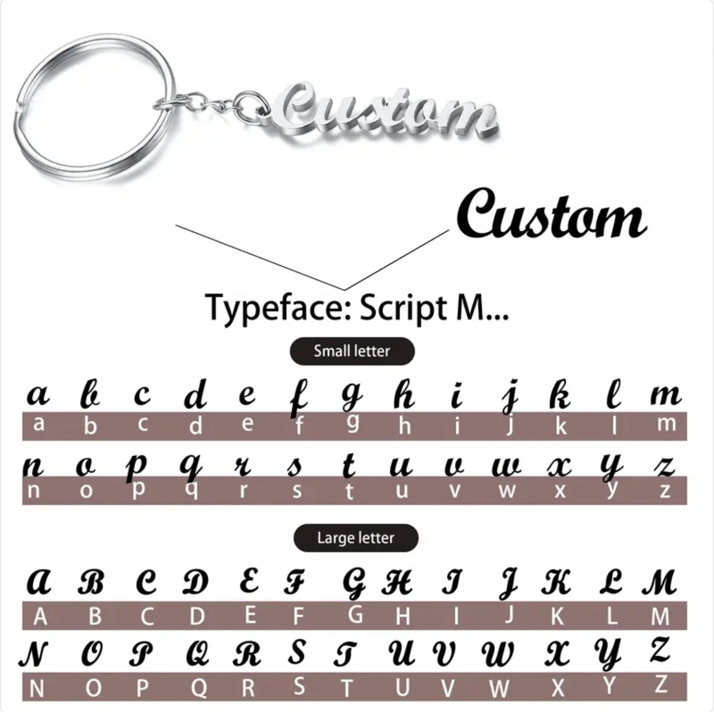 Custom Stainless Steel Name Tag Keychain – Personalized Key Ring