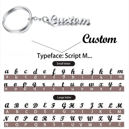 Custom Stainless Steel Name Tag Keychain – Personalized Key Ring