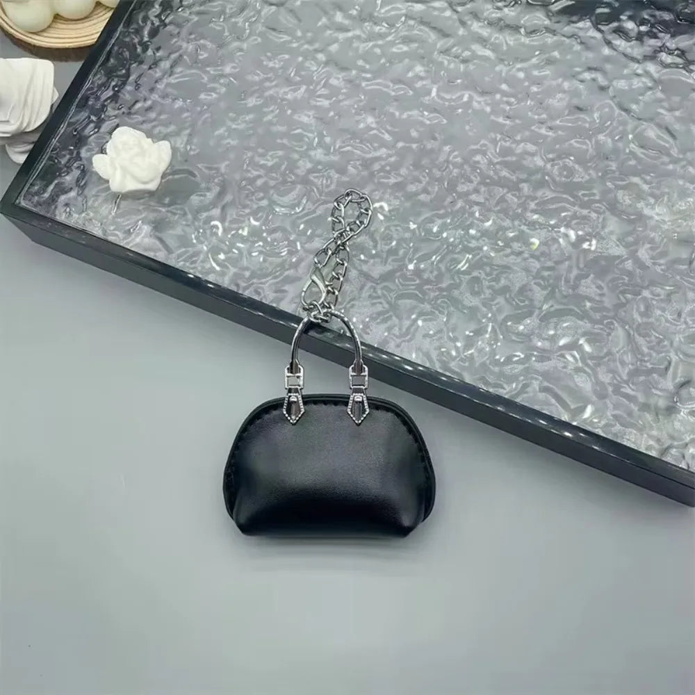 Mini PU Leather Handbag Keychain Pendant